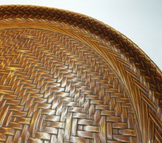 G212 Japanese tray of lacquered bamboo weaving ware called RANTAI - SHIKI 5