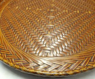 G212 Japanese tray of lacquered bamboo weaving ware called RANTAI - SHIKI 6