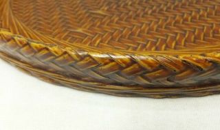 G212 Japanese tray of lacquered bamboo weaving ware called RANTAI - SHIKI 8
