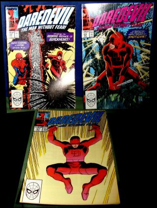 Daredevil 270 - 272 All Nm,  Or Better Marvel Copper Age (1989)
