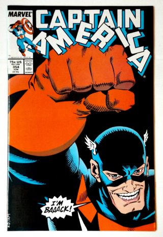 Marvel 1989 Captain America 354 1st Appearance Us Agent John Walker Cena Disney,