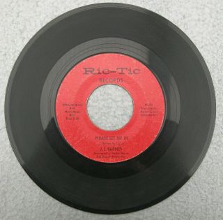 Jj Barnes Please Let Me In/i Think I Found A Love 1965 Ric - Tic 106 7 "