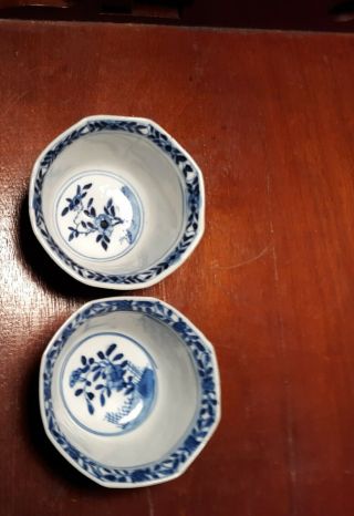 Antique CHINESE Qing Dynasty Kangxi Revival Blue and White Porcelain Bowls 5