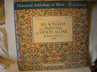 Bach Sonatas & Partitas For Violin Joseph Szigeti/3 Lp Box Vanguard Hm 54 - 55 - 56