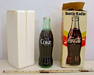 Coca Cola Bottle Transistor Radio Boxed Cool