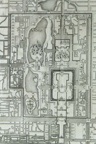 Antique Chinese Map of Beijing,  Engraving,  18th Century 6