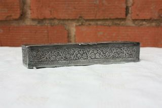 19th Century Indian Kashmiri Solid Silver Box 147 Grams 2