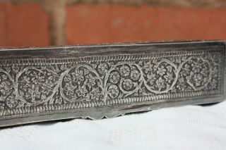 19th Century Indian Kashmiri Solid Silver Box 147 Grams 3