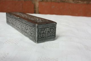19th Century Indian Kashmiri Solid Silver Box 147 Grams 6