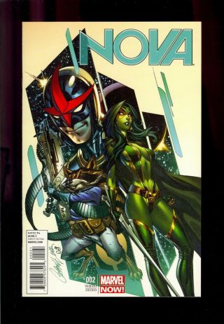 Nova 2 J Scott Campbell 1:50 Variant Cover Gamora Rocket Raccoon Comic Kings