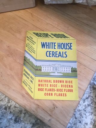 White House Cereals Recipe Book Since 1902 Cond.