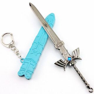 1set The Legend Of Zelda Skyward Sword Metal Keychain Scabbard Pendant Gift Toy