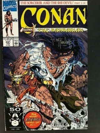 Conan The Barbarian 241 Signed By Todd Mcfarlane Issue