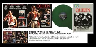 Queen In Milan Italy Live 1984 Concert Limited Colored Vinyl 2 Lp Set