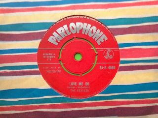 Orig Beatles 1962 Love Me Do / Ps I Love You Red Label Ex