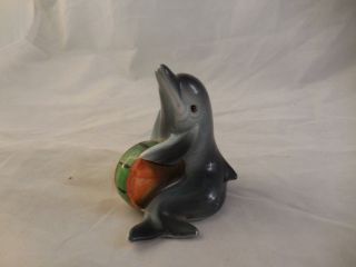 Vintage Ceramic Dolphin Figurine Japan Full House Of Hallmark Cards