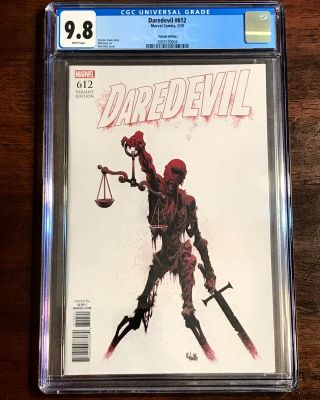 Daredevil 612 Cgc 9.  8 - Variant Cover - Death