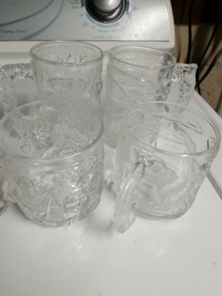 Vintage Mcdonalds Batman Forever 1995 Glass Mugs Complete Set Of 4