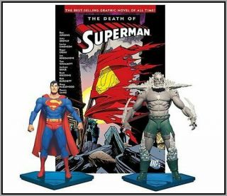 Dc Direct Death Of Superman Vs Doomsday Figure Collector Set,  Comic Tp Book
