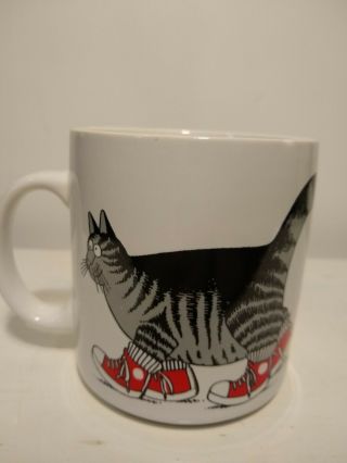 Kliban Cat In Red Tennis Shoes Mug Cup Kiln Craft England