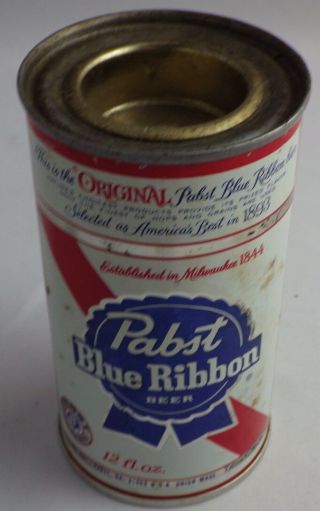 Vintage Pabst Blue Ribbon Beer Can Candle Holder