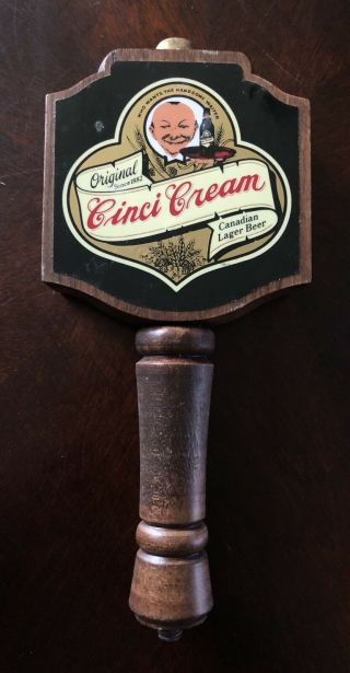Rare Vintage Cinci Cream Lager Beer Tap Handle Knob Ale Canadian O’keefe Brewing