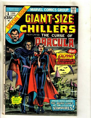 Giant Size Chillers 1 Fn Marvel Comic Book Dracula Lilith Curse Vampire Rs1