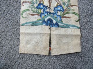 Lovely old embroidered Chinese silk sleevebands 7