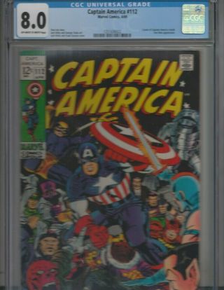 Captain America 112 Cgc 8.  0 (vf) 4/69 S.  A.  Recovery Retold Last Kirby Cover&art