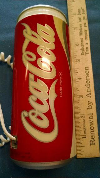 Vintage 1985 Coca - Cola Can Shaped Model 5010 Telephone With Plug In Cord 3