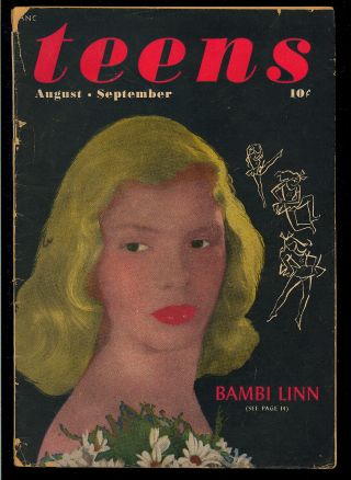 Keen Teens 6 Scarce Photo Cover Golden Age Girls Comic 1947 Gd,