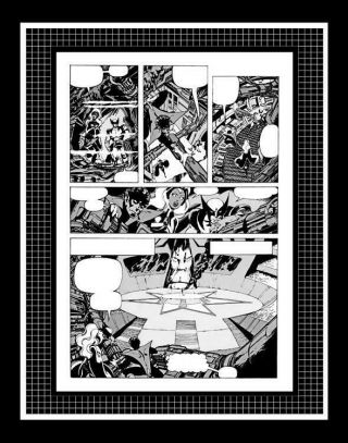 John Byrne X - Men 116 Rare Production Art Pg 9 Monotone
