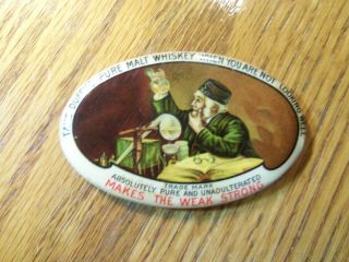 Vintage Celluloid Advertising Pocket Mirror Duffy 