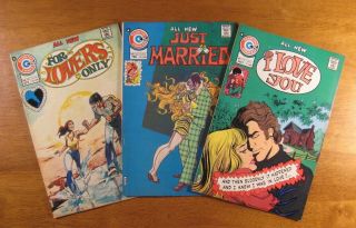 3 Charlton: For Lovers Only 78,  Just Married 104,  I Love You 112 (fn,  /vf -)