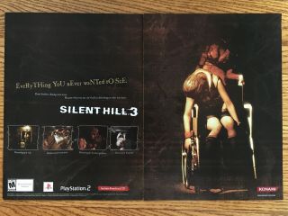 Silent Hill 3 Ps2 Playstation 2 2003 2 - Page Poster Ad Print Art Survival Horror