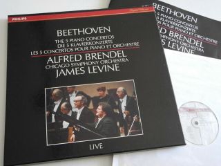 Beethoven Philips Digital Classics 4 Lp Box 5 Piano Conc.  Brendel Levine Nm M -