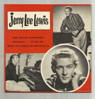 Rockabilly E.  P - Picture Cover Only - Jerry Lee Lewis - - Hear - 1957 Sun 110