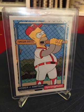 Homer Simpson At The Bat Simpsons Springfield Softball Aceo Baseball Card