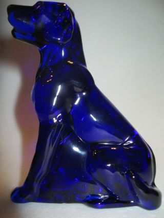 Cobalt Blue Glass Labrador Retriever Paperweight Lab Dog Puppy Pup Art Figure Nr