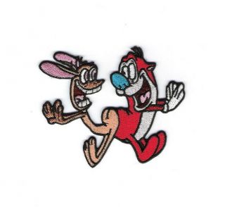 Ren And Stimpy Tv Show Bumping Butts Embroidered Patch,  Out Of Print
