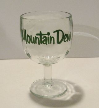 Vintage Mountain Dew Old Logo Glass Mug Collectible