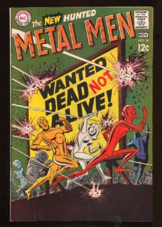 Metal Men (1963 Series) 34 In Fine, .  Dc Comics [ 2a]