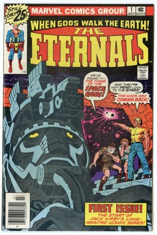 Eternals 1 Vf/nm 9.  0 White Pages Jack Kirby Art Marvel 1976 I