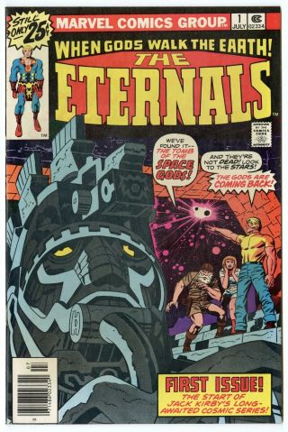Eternals 1 Vf/nm 9.  0 White Pages Jack Kirby Art Marvel 1976 H
