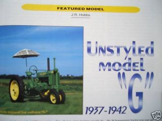 John Deere Unstyled Model G Tractor 1937 - 1942,  Improve Governor Operation Jd 70