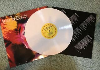 Alice In Chains Facelift White Vinyl Lp Record & Lyric Insert Never Played