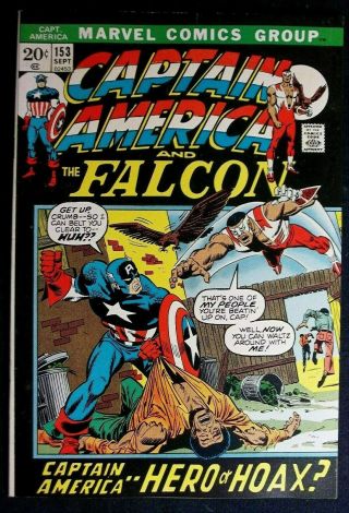 Captain America 153 Vf/nm 9.  0 1st App.  Jack Monroe (nomad) Sept.  1972