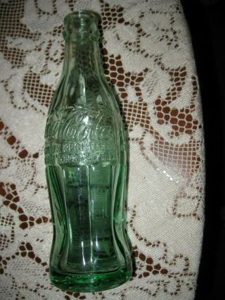 Green Glens Falls,  York Ny 1923 Hobbleskirt Coca Cola Soda Christmas Bottle