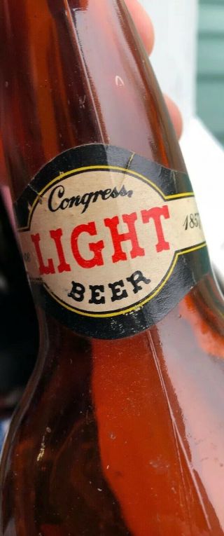 1960s Syracuse N.  Y.  CONGRESS LIGHT LAGER BEER Labeled 3