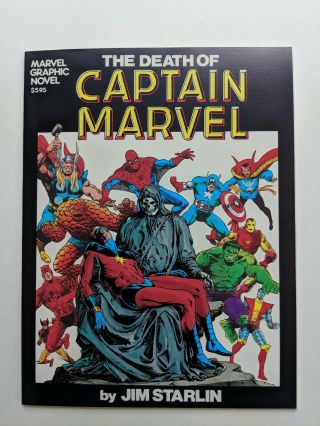Death Of Captain Marvel Graphic Novel 1 1st Print – Nm White Pages